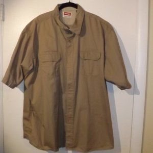 Wrangler 3XL Mens button down short sleeve shirt